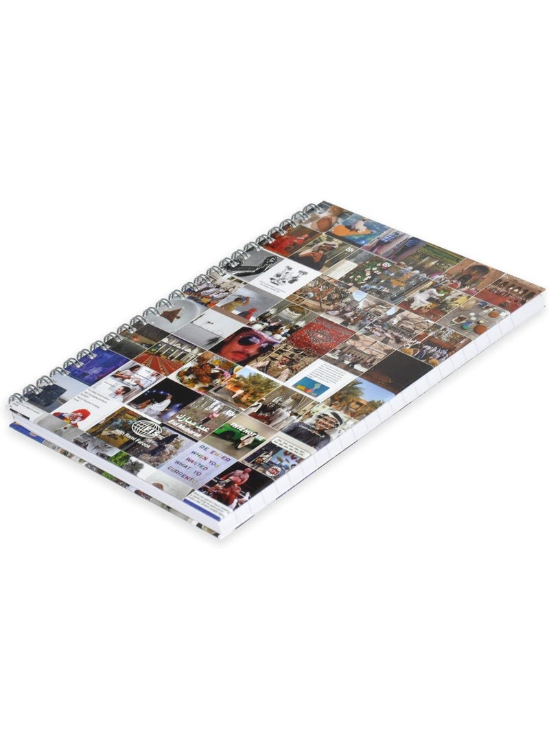 FIS Spiral Hard Cover Notebook, A5 Size(14.8x21cm), Single Line Ruling, 100 Sheets, Pack of 5 Pieces-FSNBSA51903 - Image 3